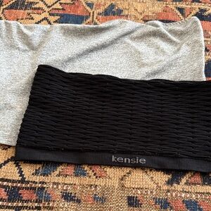 SHEIN Black and Gray Textured Crop Top